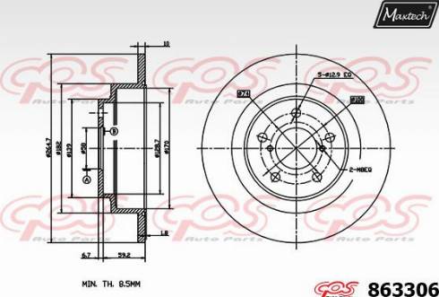 Maxtech 863306.0000 - Disque de frein cwaw.fr