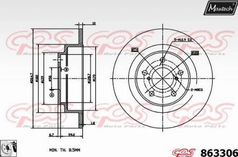 Maxtech 863306.0080 - Disque de frein cwaw.fr