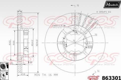 Maxtech 863301.6060 - Disque de frein cwaw.fr