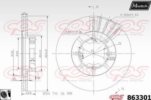 Maxtech 863301.0060 - Disque de frein cwaw.fr