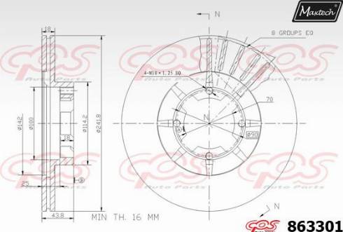 Maxtech 863301.0000 - Disque de frein cwaw.fr