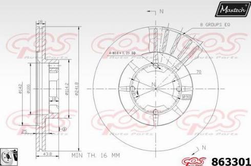 Maxtech 863301.0080 - Disque de frein cwaw.fr