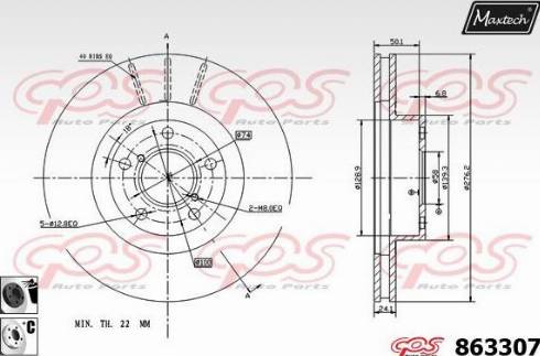 Maxtech 863307.6060 - Disque de frein cwaw.fr