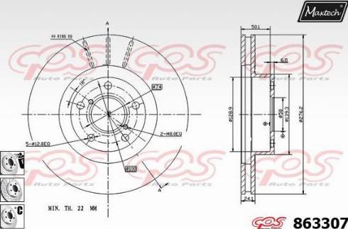 Maxtech 863307.6880 - Disque de frein cwaw.fr