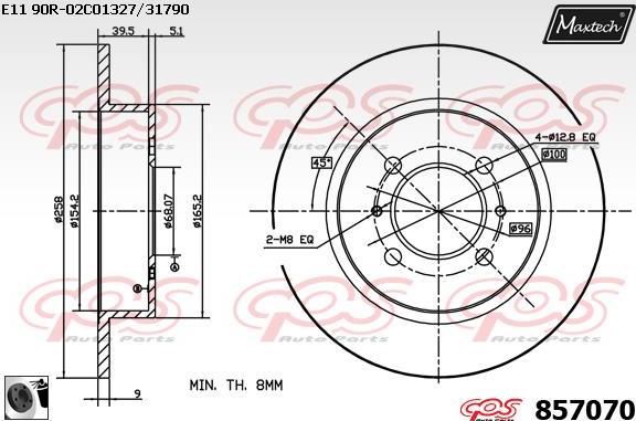 Maxtech 800101 - Vis, disque de frein cwaw.fr