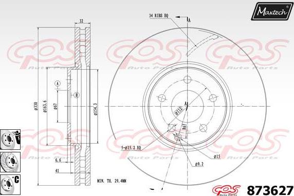 Maxtech 800103 - Vis, disque de frein cwaw.fr