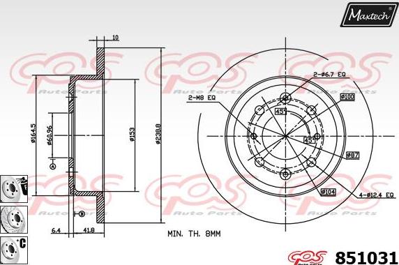 Maxtech 800102 - Vis, disque de frein cwaw.fr