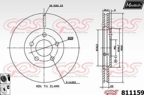 Maxtech 811159.6060 - Disque de frein cwaw.fr