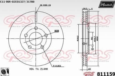 Maxtech 811159.0060 - Disque de frein cwaw.fr