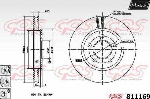 Maxtech 811169.6980 - Disque de frein cwaw.fr