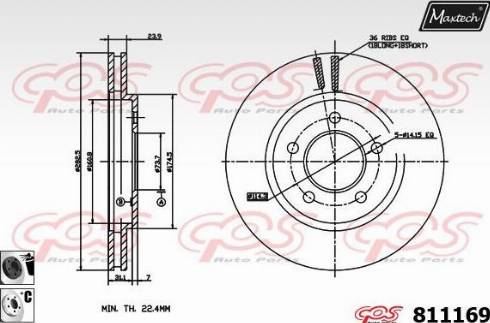 Maxtech 811169.6060 - Disque de frein cwaw.fr