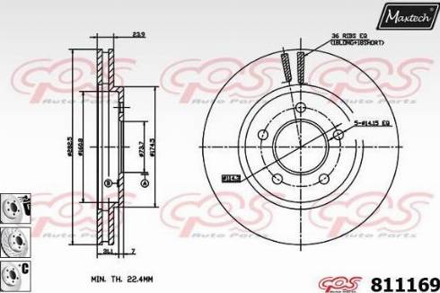 Maxtech 811169.6880 - Disque de frein cwaw.fr