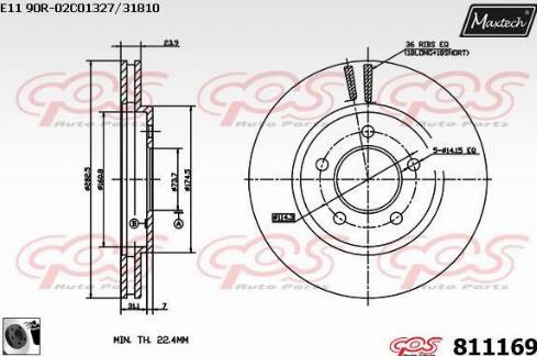 Maxtech 811169.0060 - Disque de frein cwaw.fr