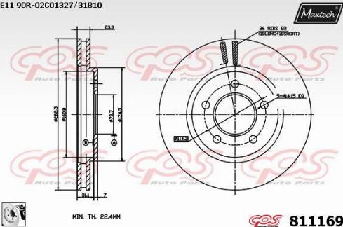 Maxtech 811169.0080 - Disque de frein cwaw.fr