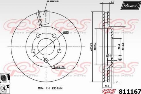 Maxtech 811167.6060 - Disque de frein cwaw.fr