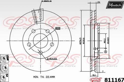 Maxtech 811167.6880 - Disque de frein cwaw.fr