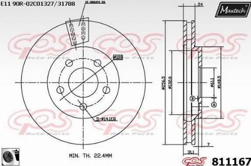 Maxtech 811167.0060 - Disque de frein cwaw.fr