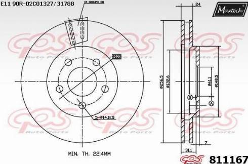 Maxtech 811167.0000 - Disque de frein cwaw.fr