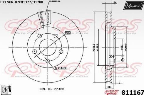 Maxtech 811167.0080 - Disque de frein cwaw.fr