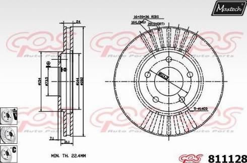 Maxtech 811128.6980 - Disque de frein cwaw.fr