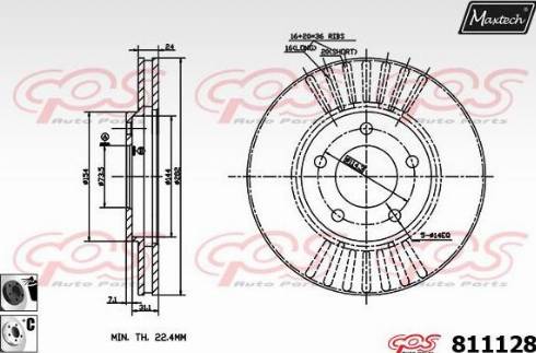 Maxtech 811128.6060 - Disque de frein cwaw.fr