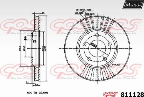 Maxtech 811128.0000 - Disque de frein cwaw.fr