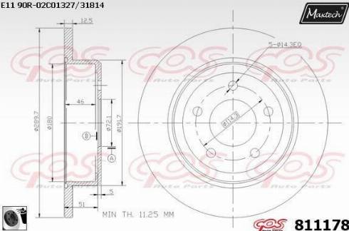 Maxtech 811178.0060 - Disque de frein cwaw.fr