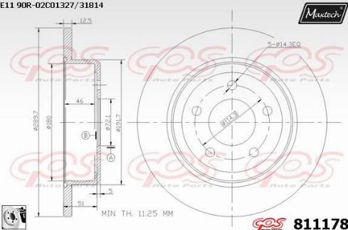 Maxtech 811178.0080 - Disque de frein cwaw.fr