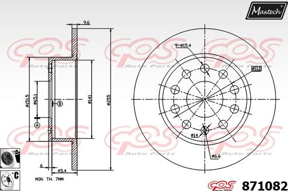 Maxtech 811178 - Disque de frein cwaw.fr