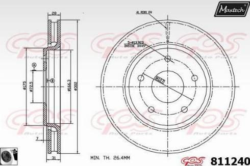 Maxtech 811240.0060 - Disque de frein cwaw.fr