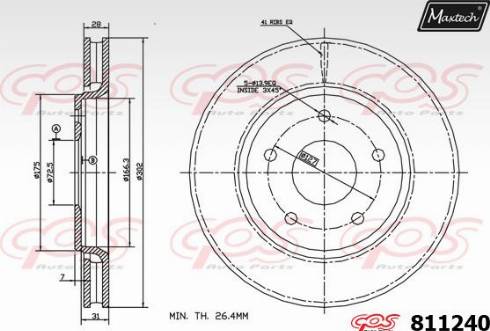 Maxtech 811240.0000 - Disque de frein cwaw.fr