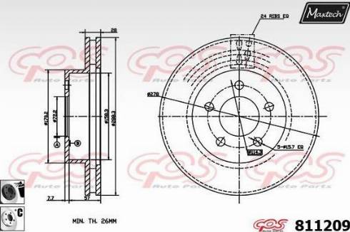 Maxtech 811209.6060 - Disque de frein cwaw.fr