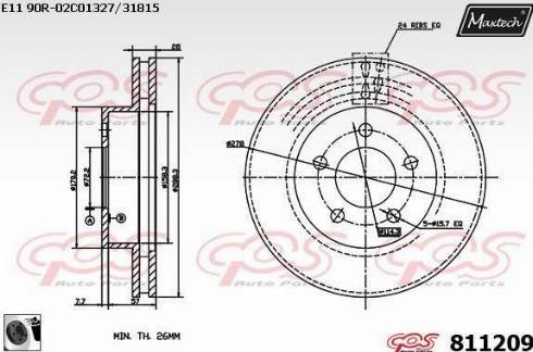 Maxtech 811209.0060 - Disque de frein cwaw.fr