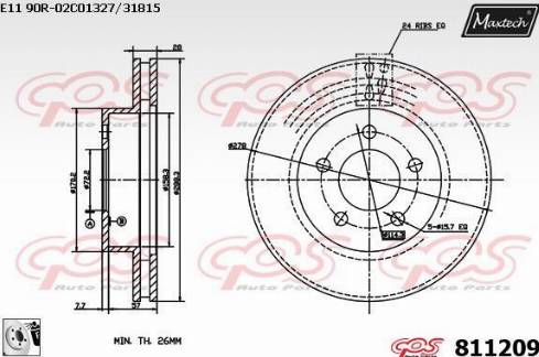 Maxtech 811209.0080 - Disque de frein cwaw.fr