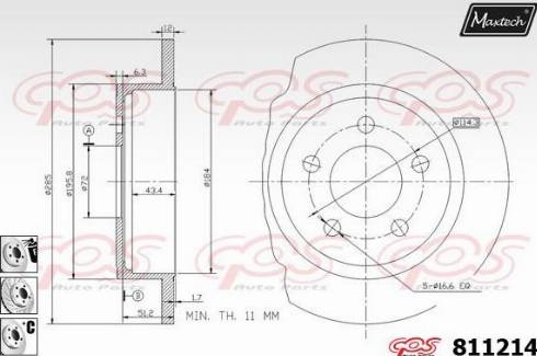 Maxtech 811214.6980 - Disque de frein cwaw.fr