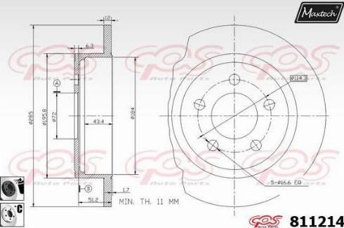 Maxtech 811214.6060 - Disque de frein cwaw.fr