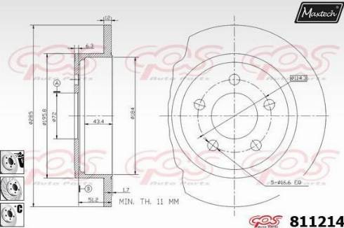 Maxtech 811214.6880 - Disque de frein cwaw.fr