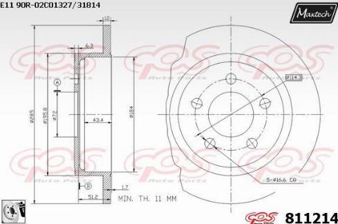 Maxtech 811214.0080 - Disque de frein cwaw.fr