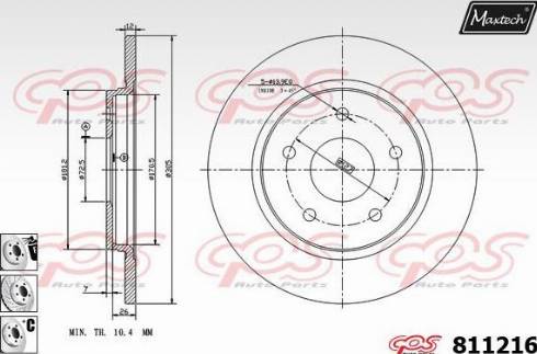 Maxtech 811216.6980 - Disque de frein cwaw.fr