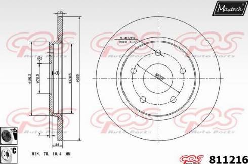 Maxtech 811216.6060 - Disque de frein cwaw.fr