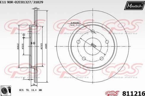 Maxtech 811216.0060 - Disque de frein cwaw.fr