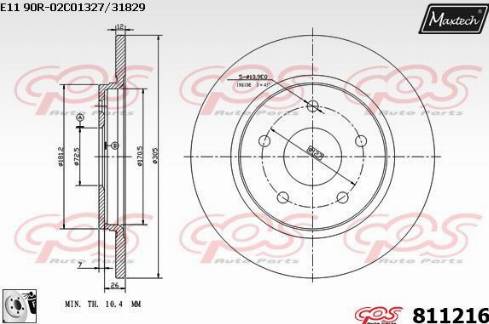 Maxtech 811216.0080 - Disque de frein cwaw.fr