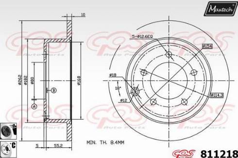 Maxtech 811218.6060 - Disque de frein cwaw.fr