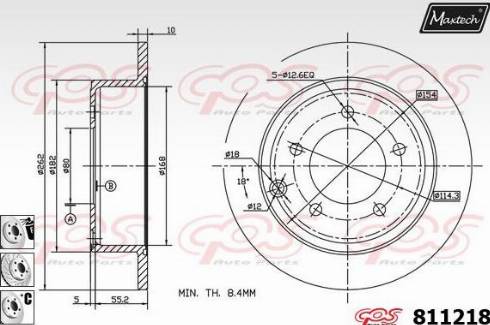 Maxtech 811218.6880 - Disque de frein cwaw.fr