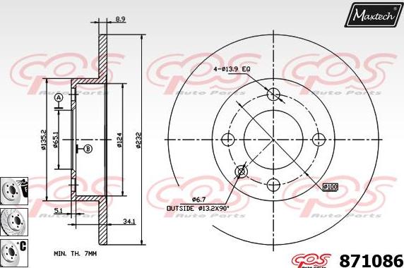 Maxtech 811218 - Disque de frein cwaw.fr