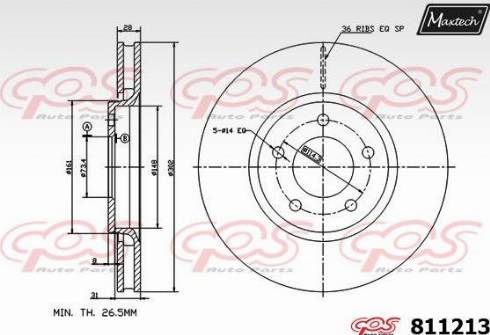 Maxtech 811213.0000 - Disque de frein cwaw.fr