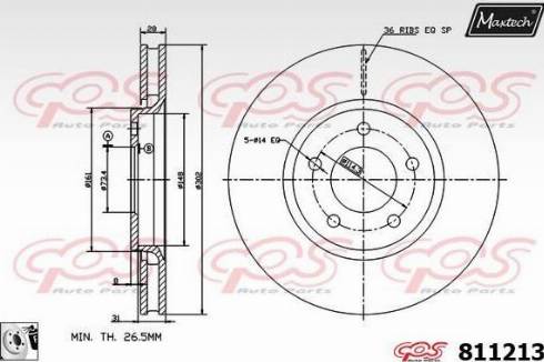 Maxtech 811213.0080 - Disque de frein cwaw.fr