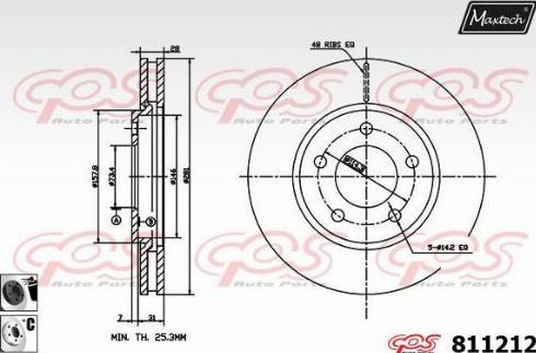 Maxtech 811212.6060 - Disque de frein cwaw.fr