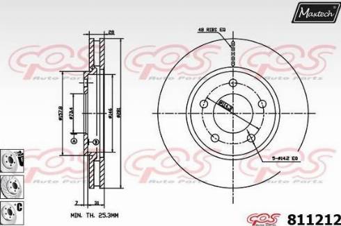 Maxtech 811212.6880 - Disque de frein cwaw.fr