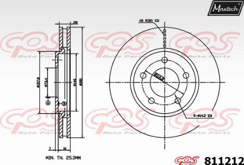 Maxtech 811212.0000 - Disque de frein cwaw.fr